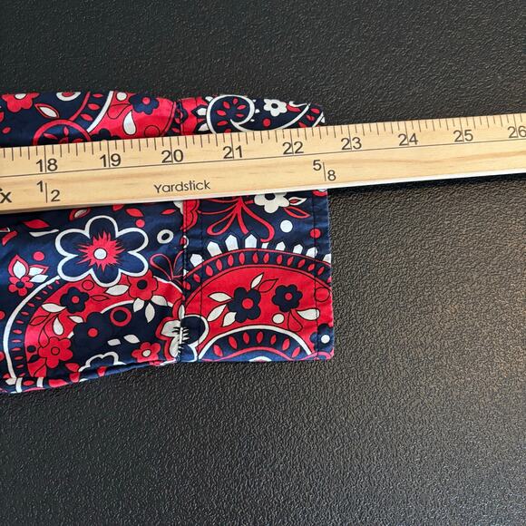 Talbots Women's Large Multicolor Paisley Print Classic Cotton Button Front Shirt - Picture 5 of 7